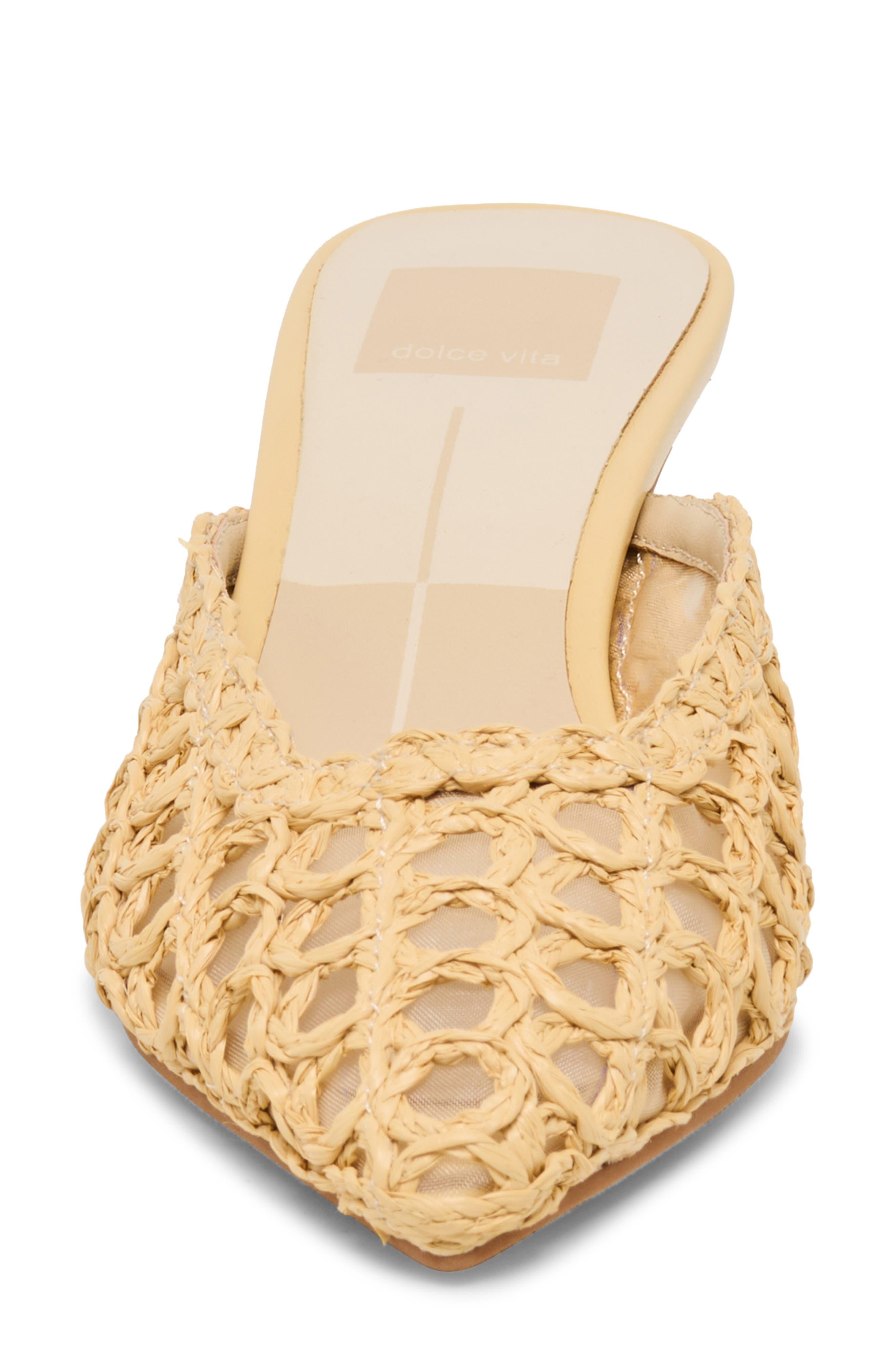 Cleo Loop Mule, Alternate, color, NATURAL RAFFIA