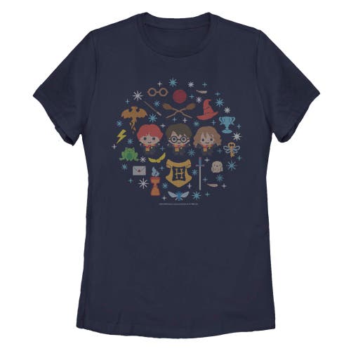 Harry Potter Chibi Friends  Graphic T-shirt In Blue