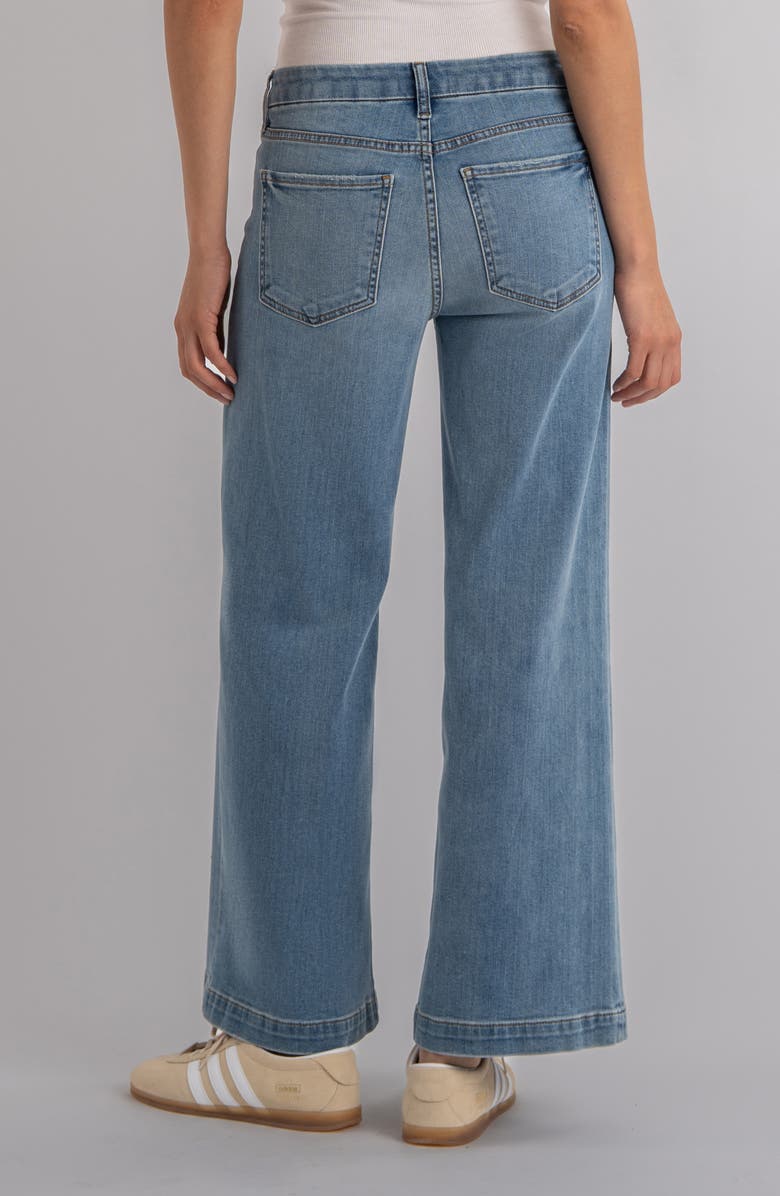KUT from the Kloth Meg Patch Pocket High Waist Ankle Wide Leg Jeans, Alternate, color, Totally