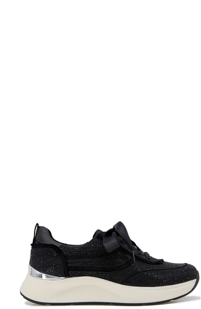 Reaction Kenneth Cole Claire Rhinestone Embellished Sneaker, Alternate, color, Black