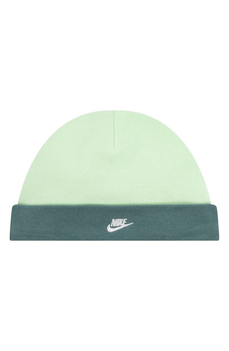 Nike Bodysuit, Bib & Hat Set, Alternate, color, Vapor Green