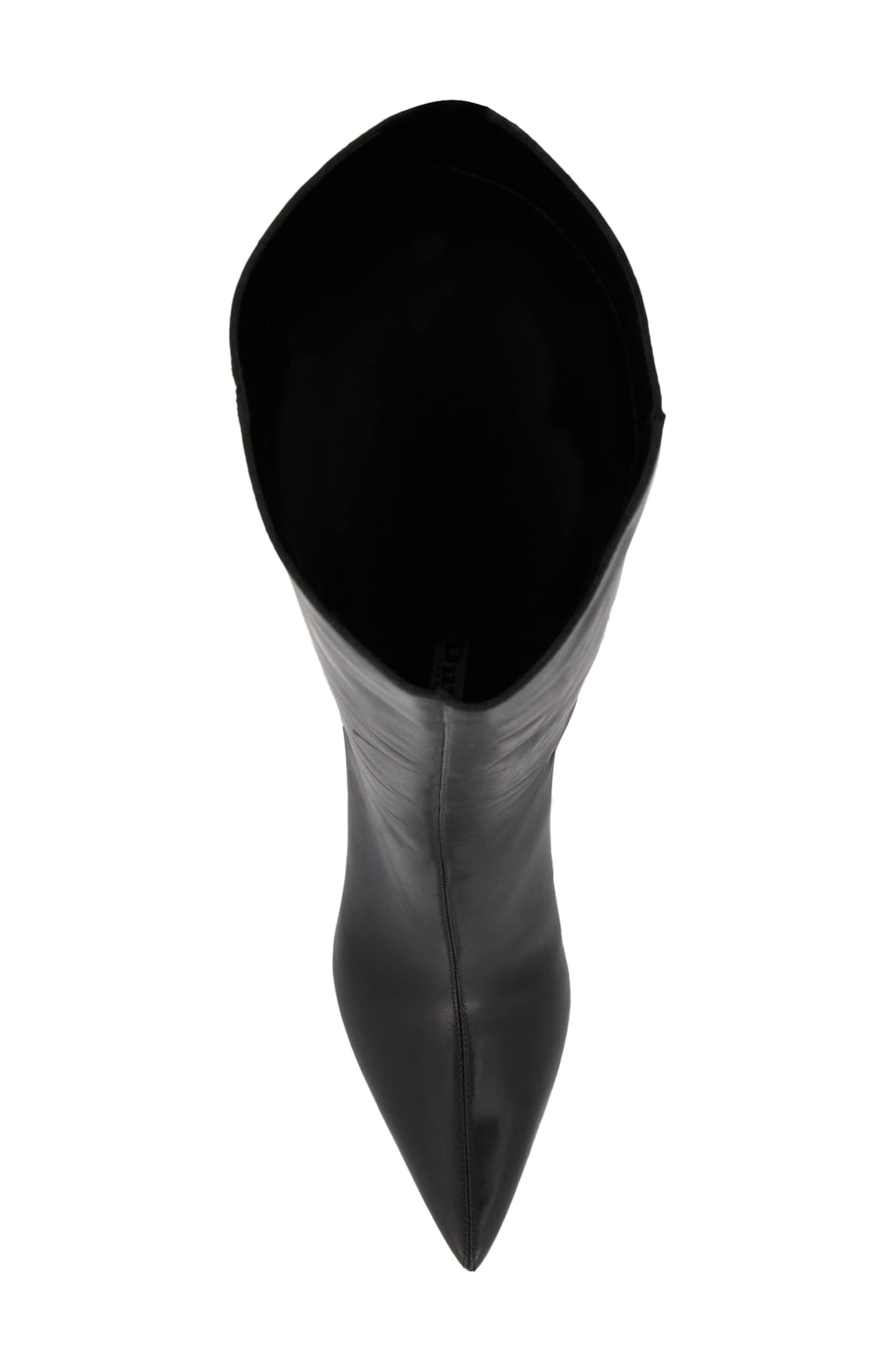 Dune London Smooth Knee High Boot, Alternate, color, Black Leather