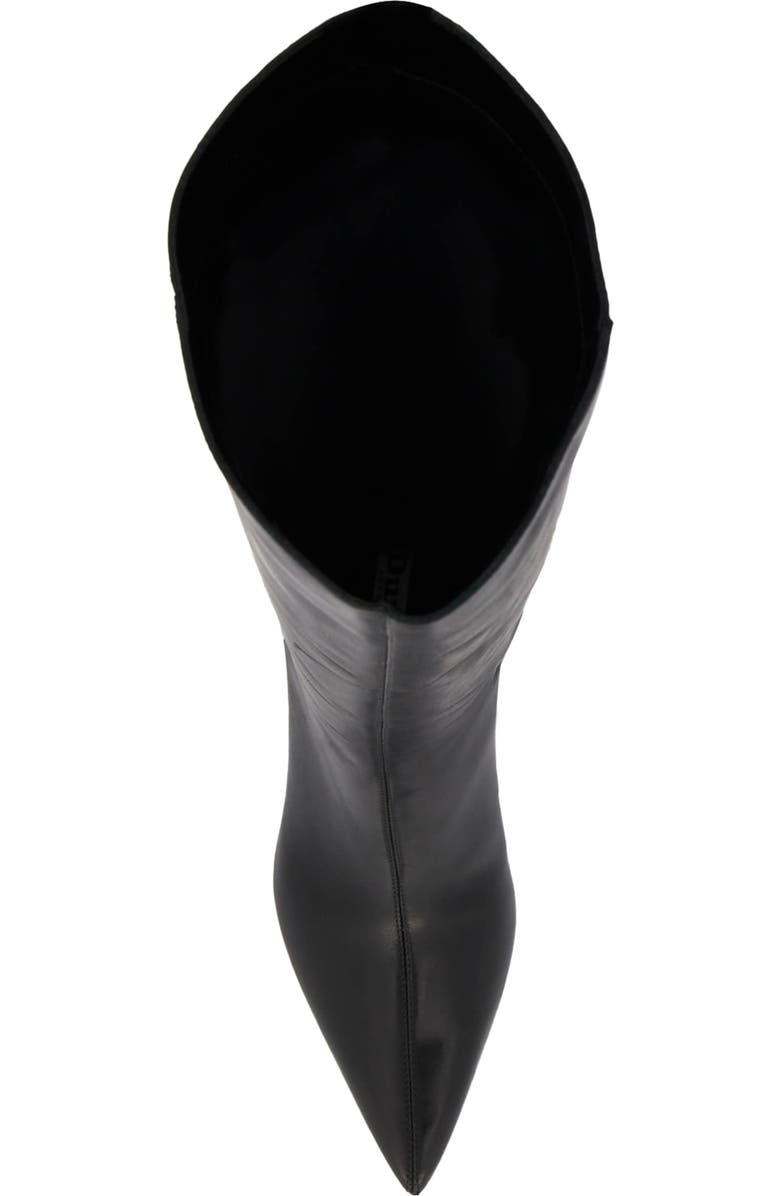 Dune London Smooth Knee High Boot, Alternate, color, Black Leather