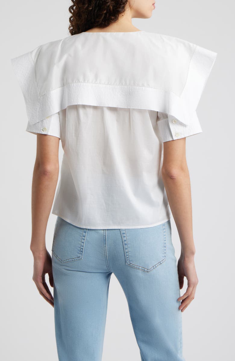 FRAME The Sleek Cape Button-Up Shirt, Alternate, color, White