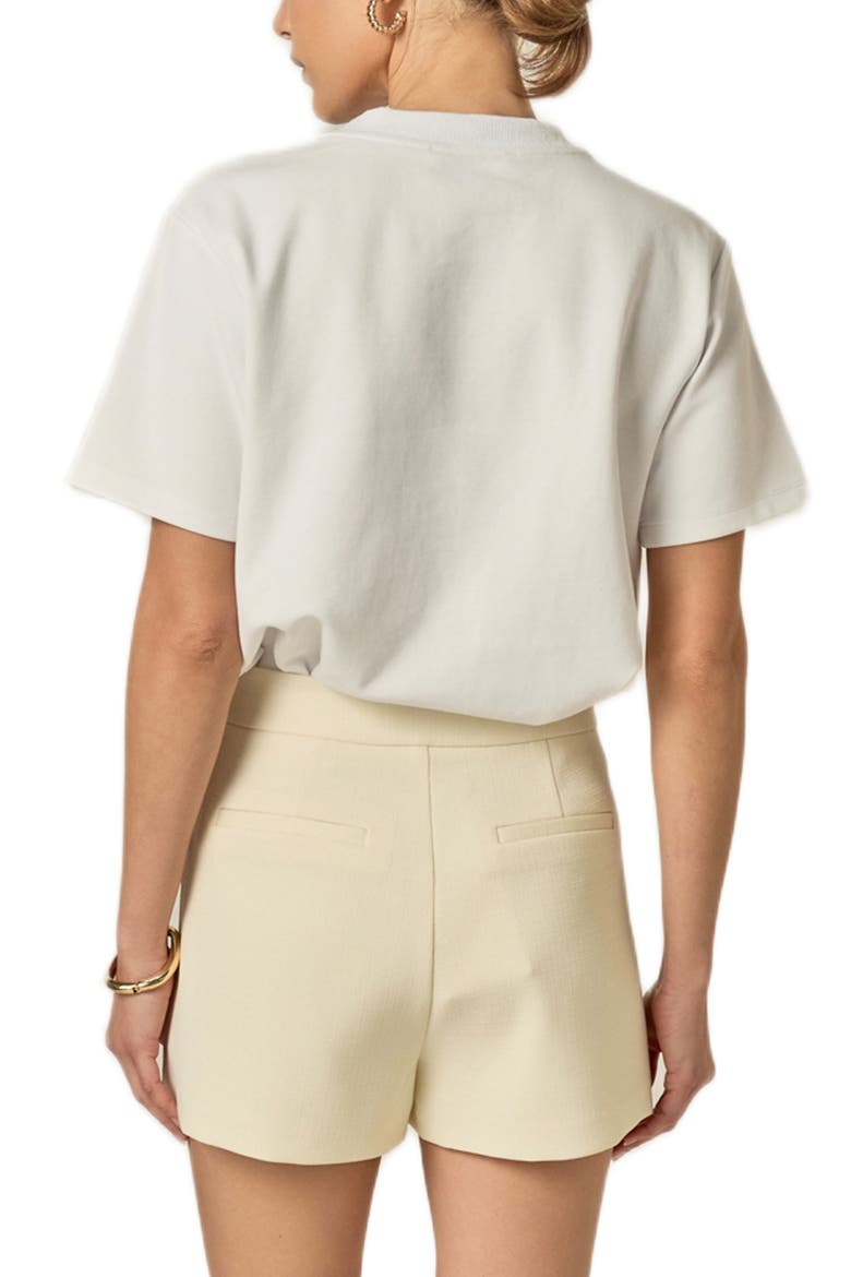 Faux Pearl Seashell Appliqué T-Shirt, Alternate, color, WHITE