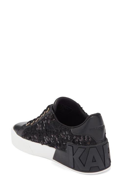 Karl Lagerfeld Paris Marquise Low Top Sneaker In Black