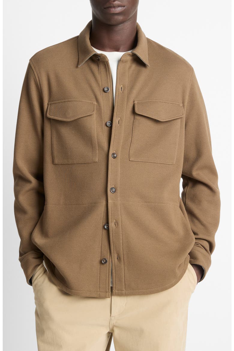 Cotton Blend Shirt Jacket, Main, color, HIGHLANDS/ MED H GREY