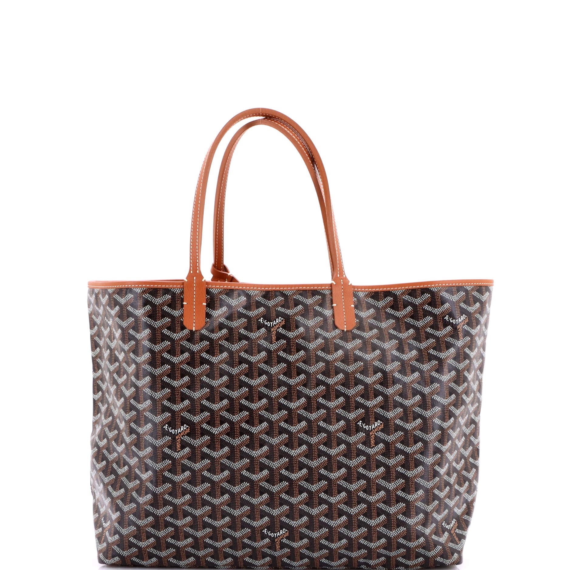 Pre-Owned Goyard Saint Louis Tote Coated Canvas PM, Main, color, Brown