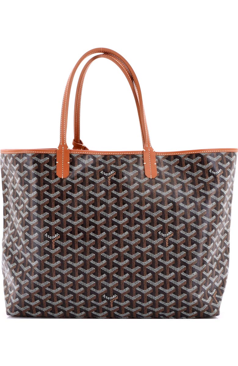 Pre-Owned Goyard Saint Louis Tote Coated Canvas PM, Main, color, Brown