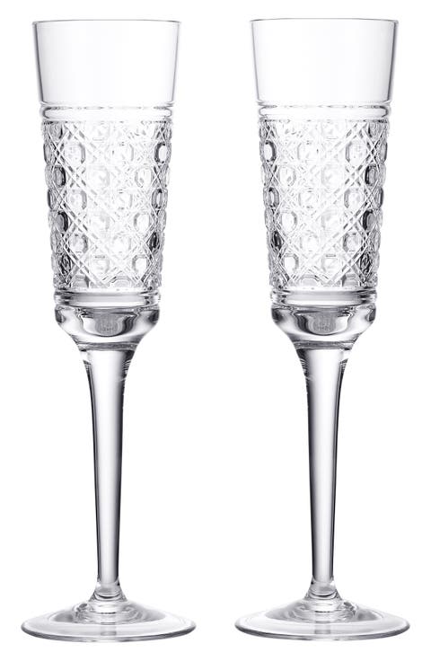 Opulence Set of 2 Lead Crystal Champagne Flutes