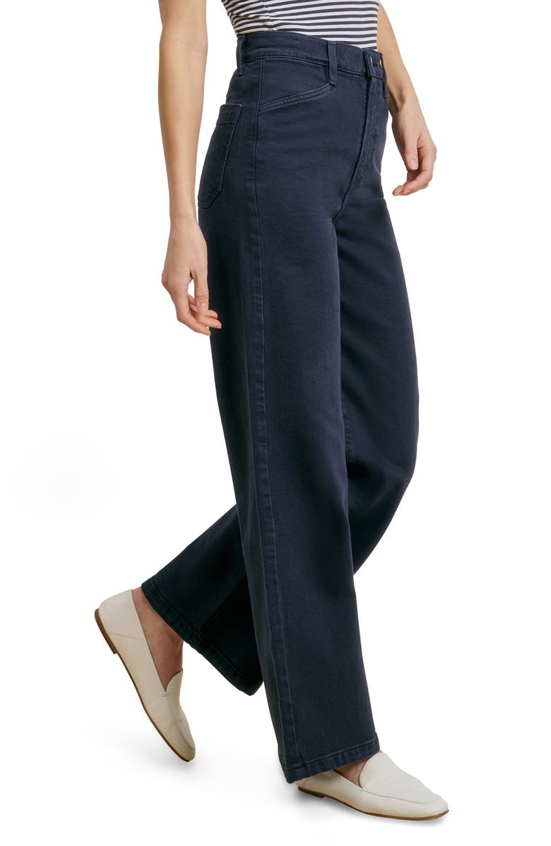 Favorite Daughter The Mischa Super High Waist Wide Leg Jeans, Alternate, color, Navy