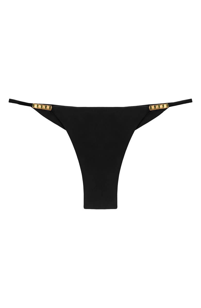 ViX Paula Hermanny Bessie Hardware Detail Bikini Bottoms, Alternate, color, Black