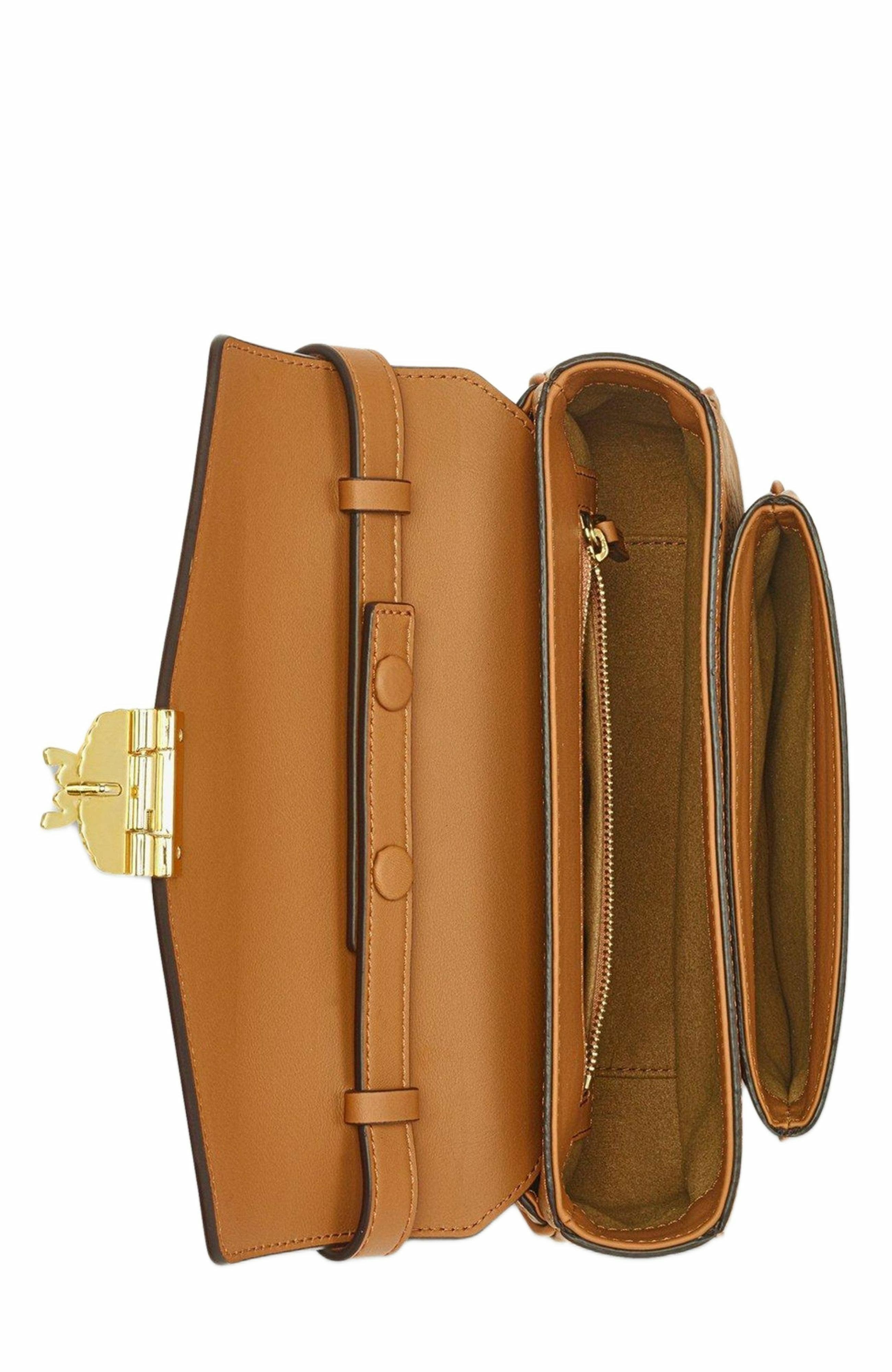 MCM Tracy Crossbody in Visetos, Alternate, color, Cognac
