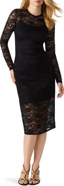 Steve Madden Hailee Long Sleeve Lace Body-Con Dress