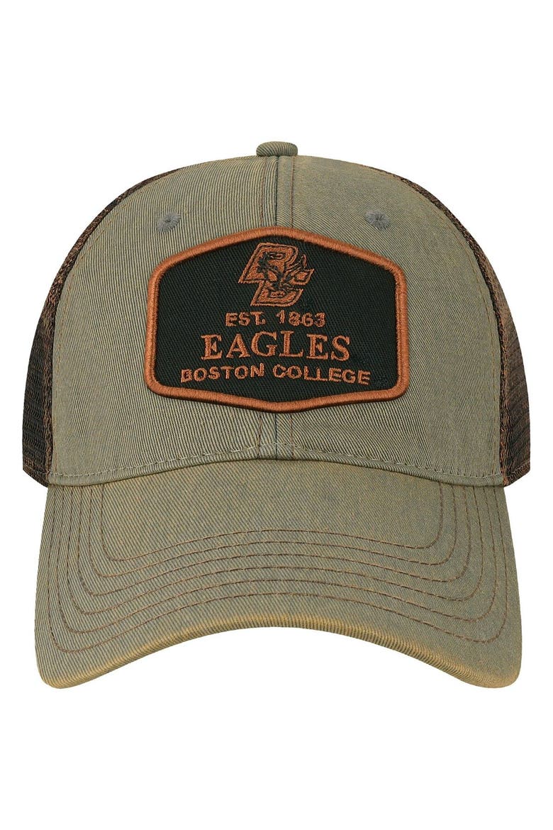 Men's Gray Boston College Eagles Practice Old Favorite Trucker Snapback Hat, Alternate, color, Gray