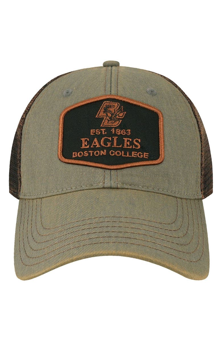 LEGACY ATHLETIC Men's Gray Boston College Eagles Practice Old Favorite Trucker Snapback Hat, Alternate, color, 