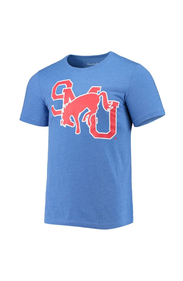HOMEFIELD Men's Homefield Heathered Royal SMU Mustangs Vintage Logo T-Shirt, Alternate, color,