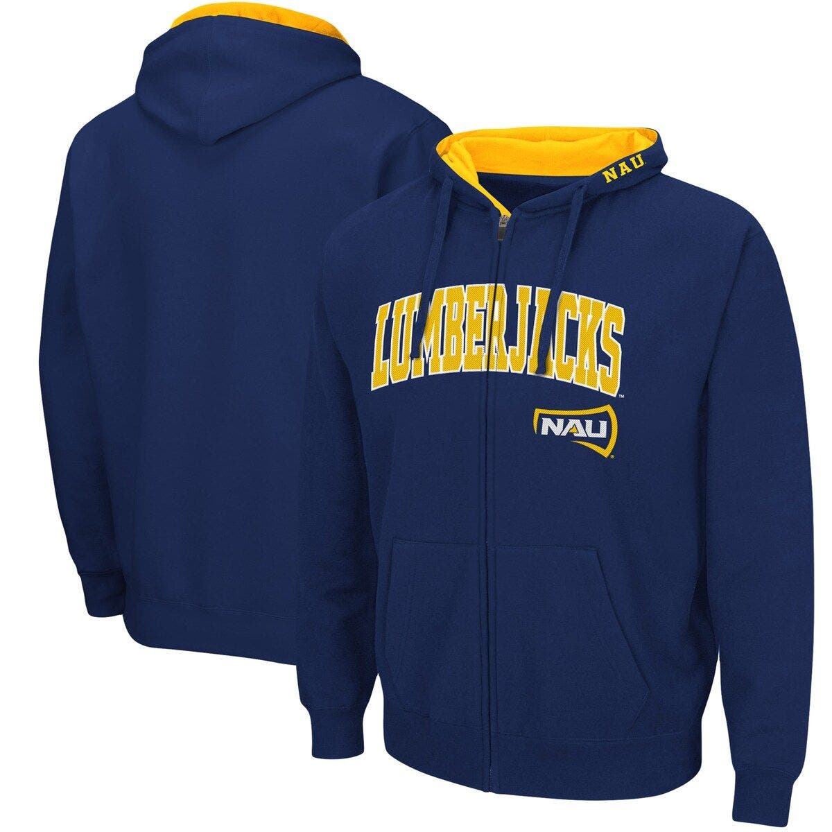COLOSSEUM Men's Colosseum Navy Northern Arizona Lumberjacks Arch & Logo ...