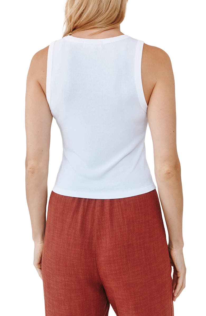 Bella Dahl Rib Sleeveless Top, Alternate, color, White