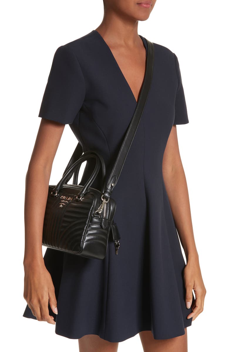 Prada Small Quilted Leather Camera Bag, Alternate, color,