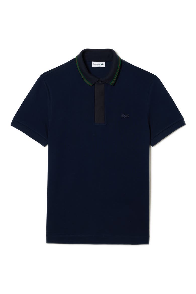 Regular Fit Tipped Cotton Piqué Polo, Main, color, 166 MARINE