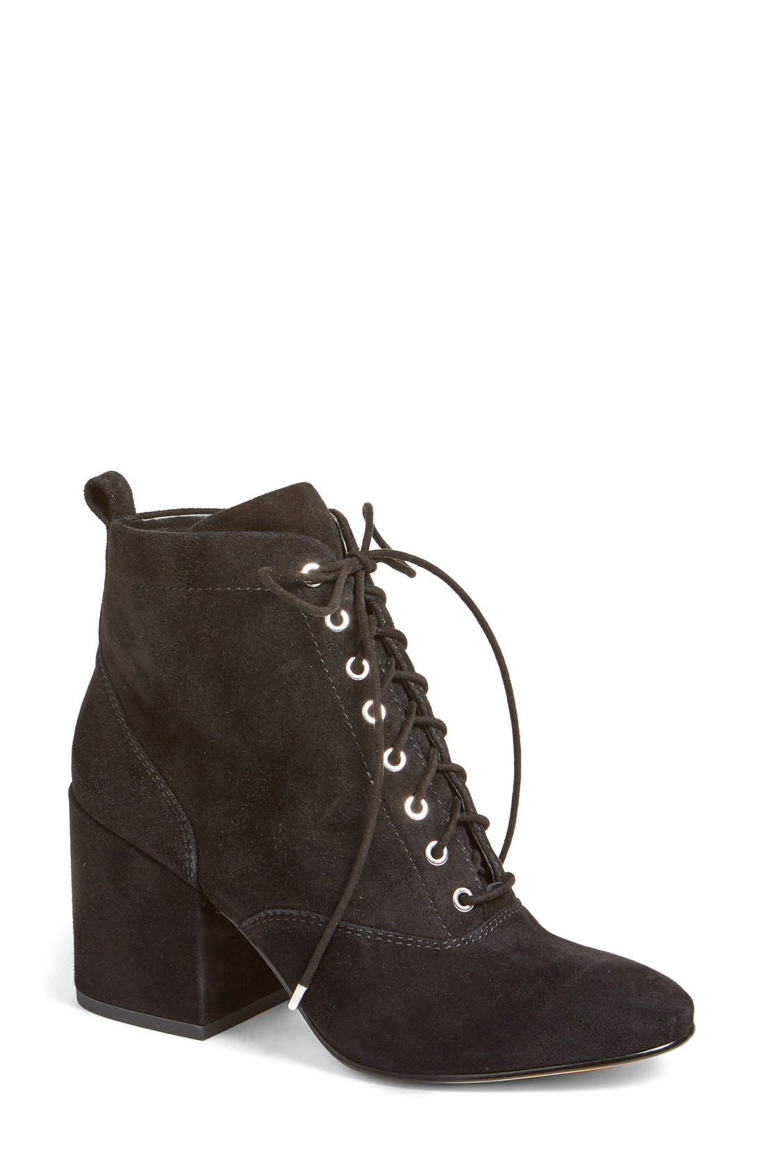 'Tate' Bootie, Main, color, BLACK SUEDE