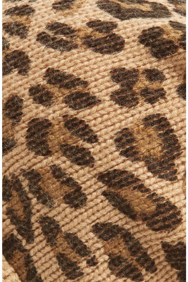 Leopard Beanie, Alternate, color, CAMEL