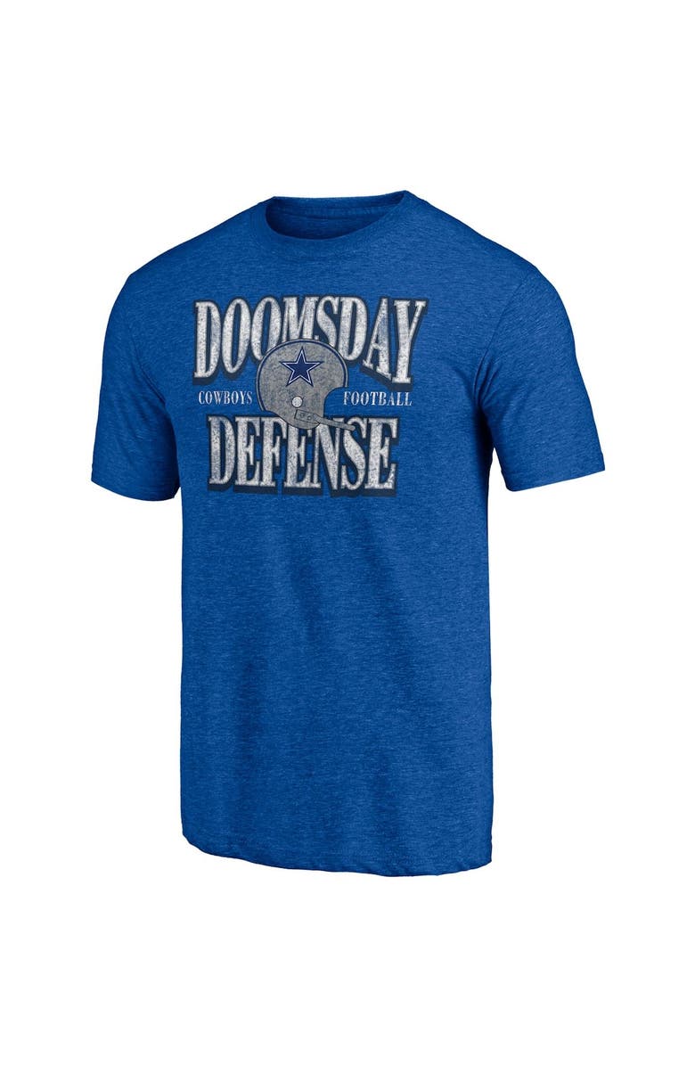 MAJESTIC Men's Majestic Heathered Royal Dallas Cowboys Hometown Collection Doomsday Defense T-Shirt, Alternate, color,