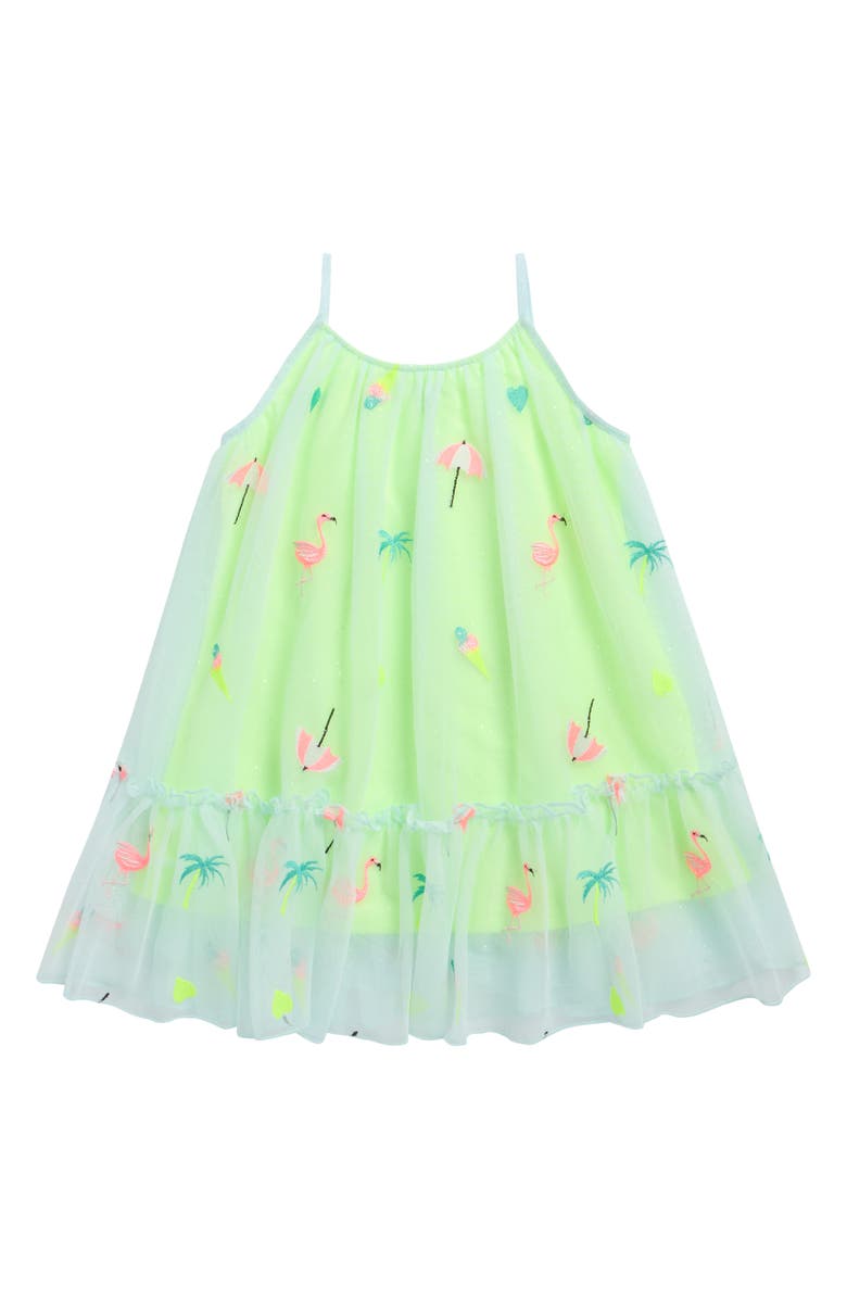 Zunie Kids' Embroidered Mesh Dress, Main, color, 