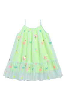 Zunie Kids' Embroidered Mesh Dress
