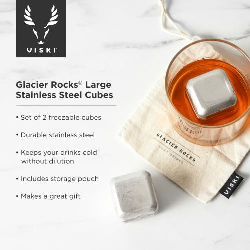 Viski Glacier Rocks Large Cubes In Silver