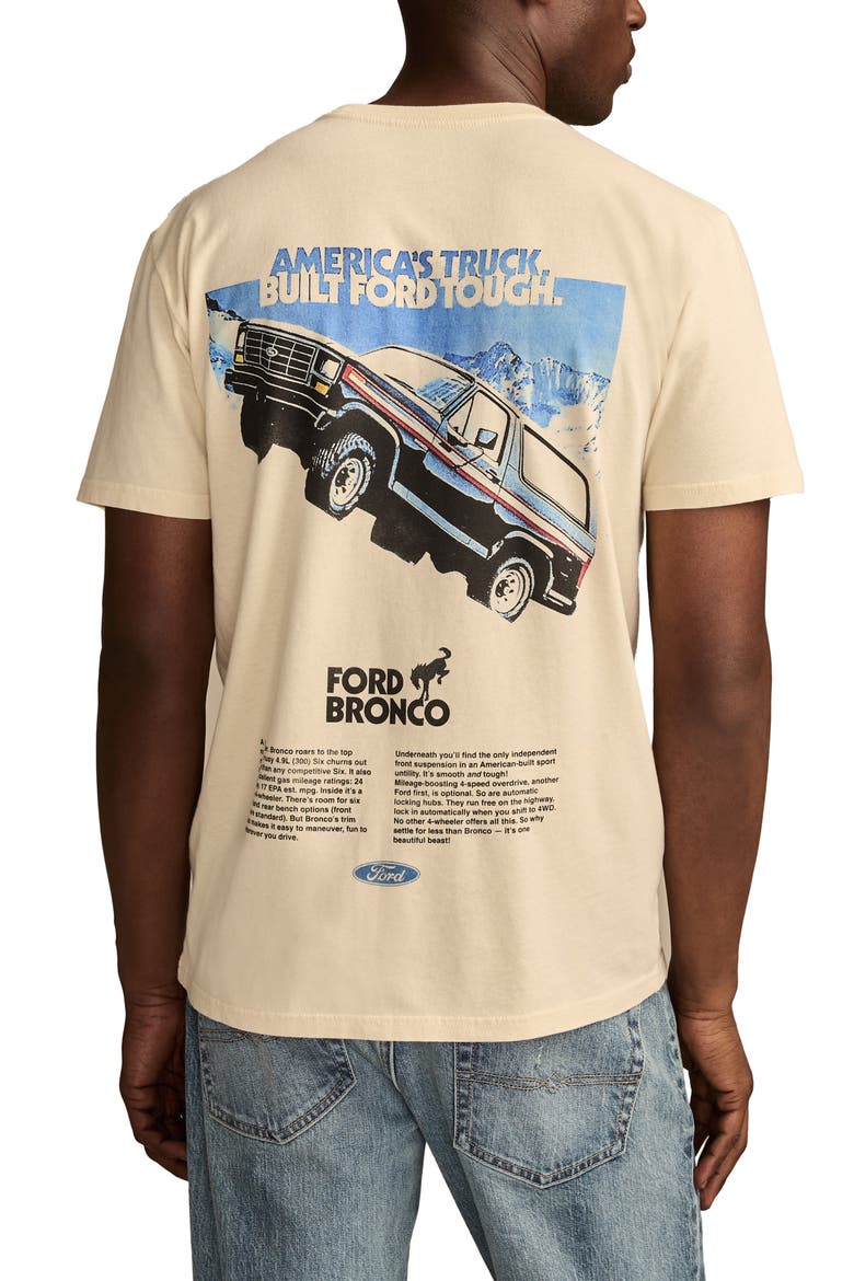 Ford Bronco Cotton Graphic T-Shirt, Alternate, color, BONE WHITE
