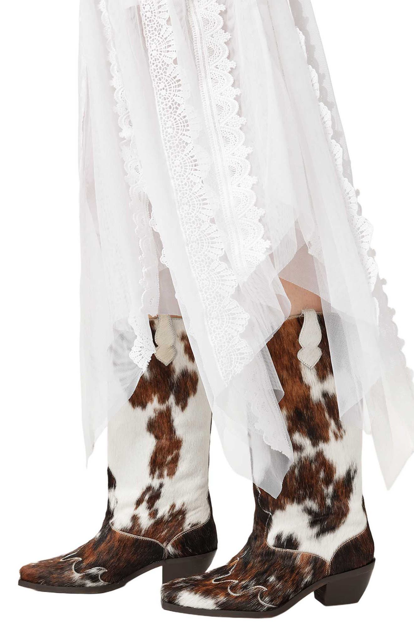 Dolly Western Boot, Alternate, color, COW PRINT