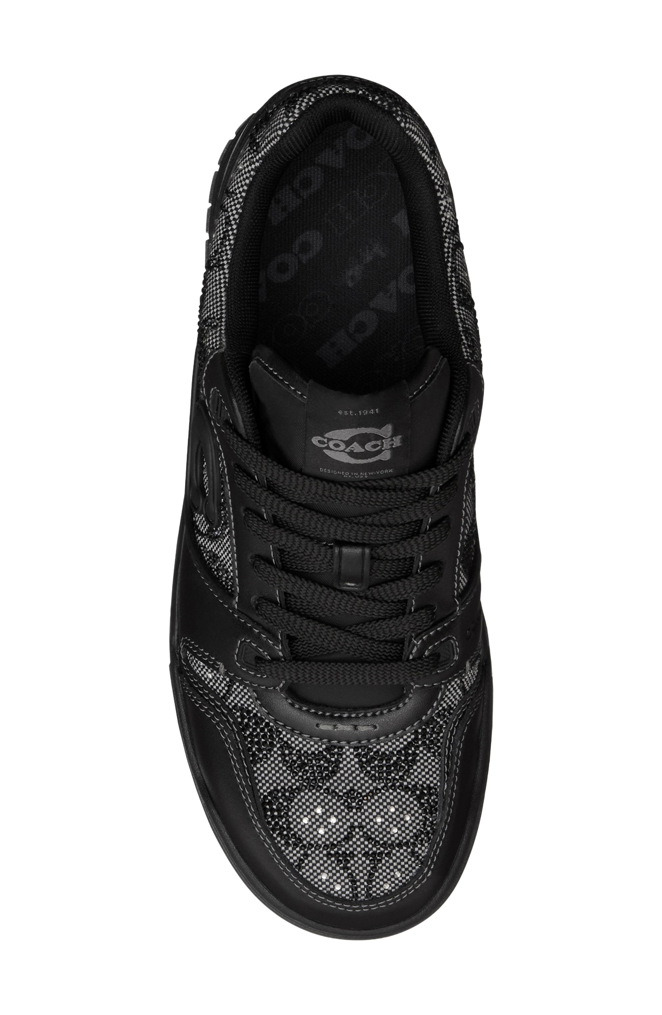 COACH Crystal Signature Monogram Sneaker, Alternate, color, 