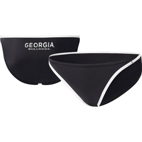 Women's G-III 4Her by Carl Banks Black Georgia Bulldogs Play Action Bikini Bottoms