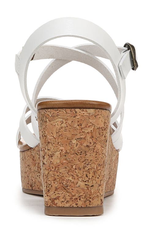 Shop Blowfish Malibu Aurora Strappy Wedge Sandal In White Faux Leather