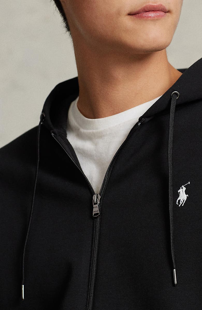 Polo Ralph Lauren Double Knit Zip-Up Hoodie, Alternate, color, Polo Black