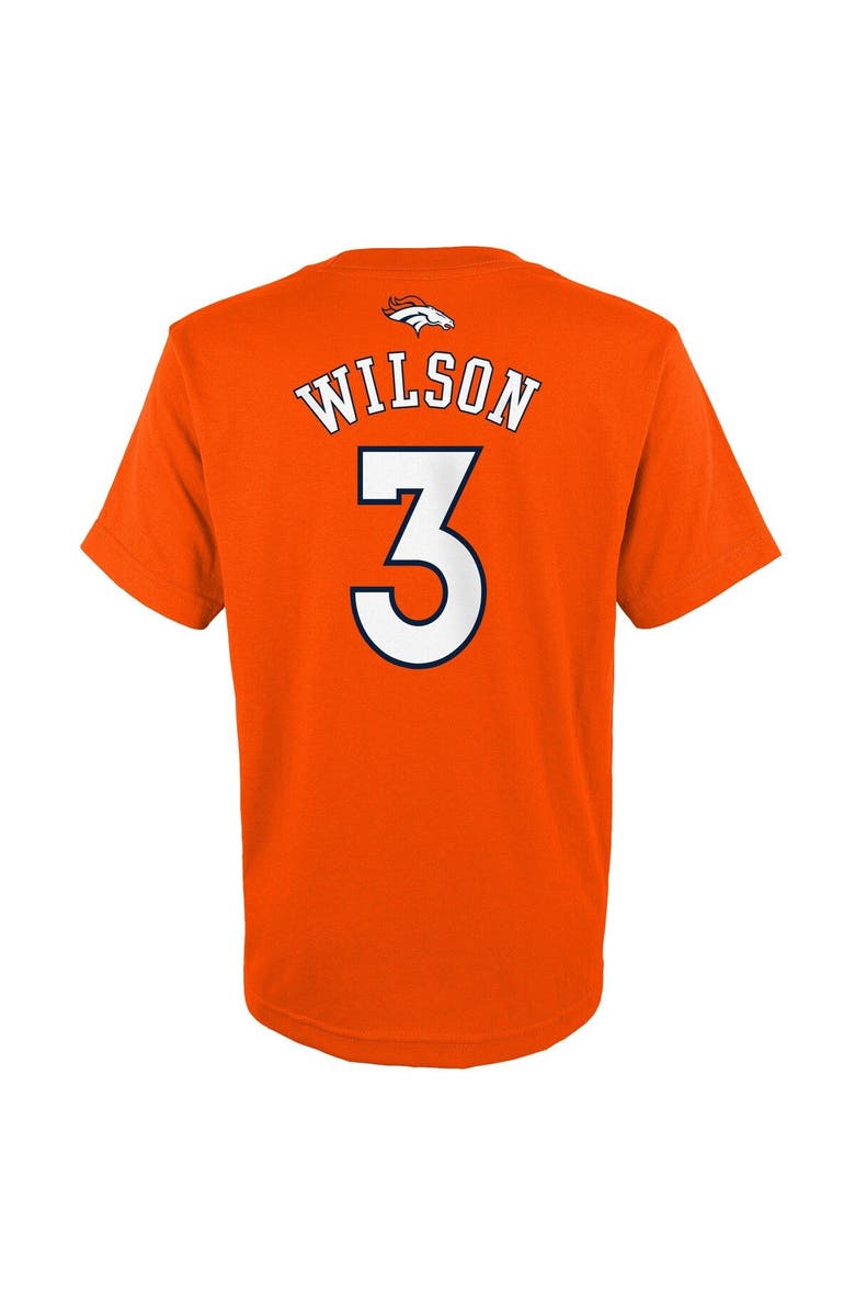 Outerstuff Youth Russell Wilson Orange Denver Broncos Mainliner Player Name & Number T-Shirt, Alternate, color,