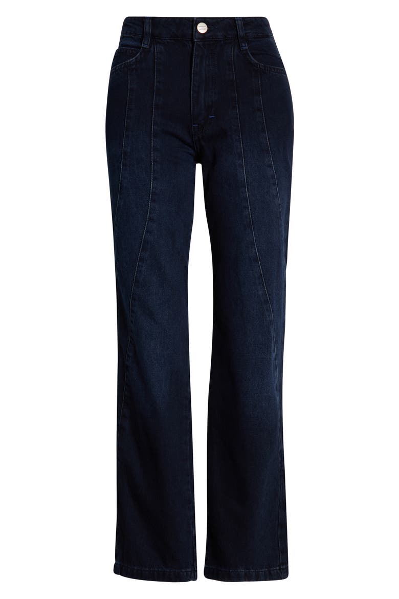 Juli Wavy Seam Wide Leg Jeans, Alternate, color, BLUE