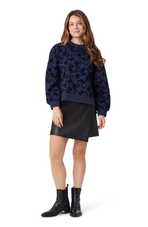 Scotch & Soda Logo Detail Cotton Sweatshirt In Blue