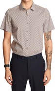 PAISLEY & GRAY Sawyer Short Sleeve Stretch Cotton Button-Up Shirt