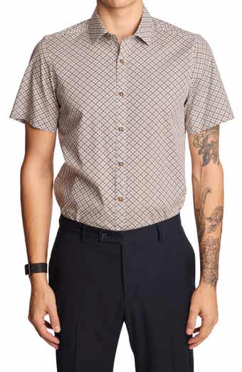PAISLEY & GRAY Sawyer Short Sleeve Stretch Cotton Button-Up Shirt