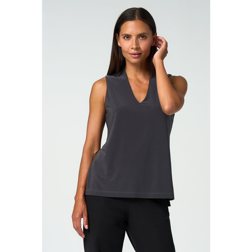 Franne Golde Luxe Stretch V-neck Sleeveless Shell