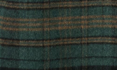 Bernardo Plaid Double Breasted Coat In Green Plain