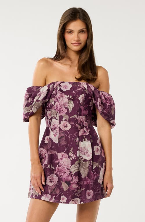 Ever New Jacquie Off The Shoulder Minidress In Purple