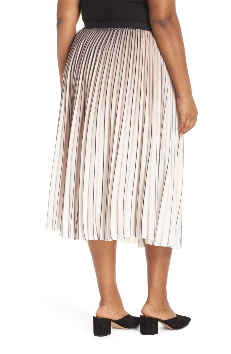 NIC+ZOE Stripe Pleat Skirt, Alternate, color, 