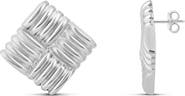 SHYMI Textured Square Statement Earrings