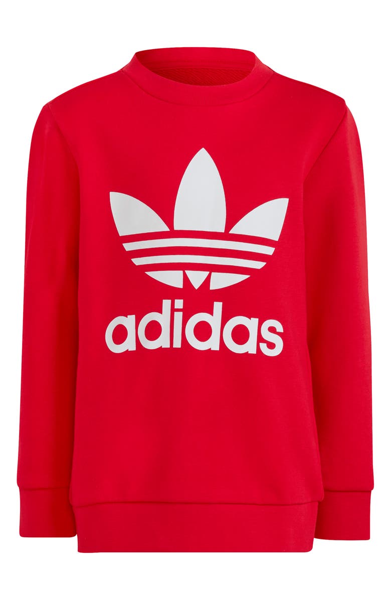 adidas Kids' Adicolor Crewneck Sweatshirt & Joggers Set, Alternate, color, 
