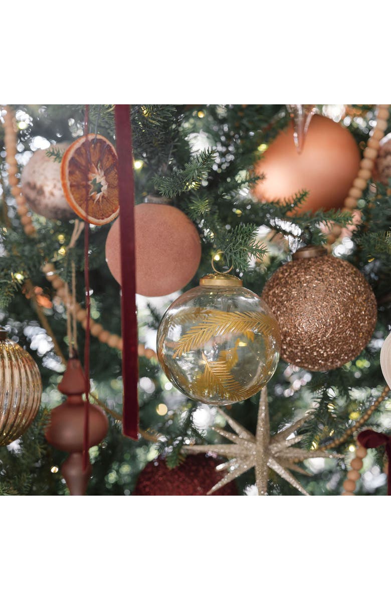 CG Hunter 4 inch Beaded Antique Bronze Glass Ornament, Alternate, color, 