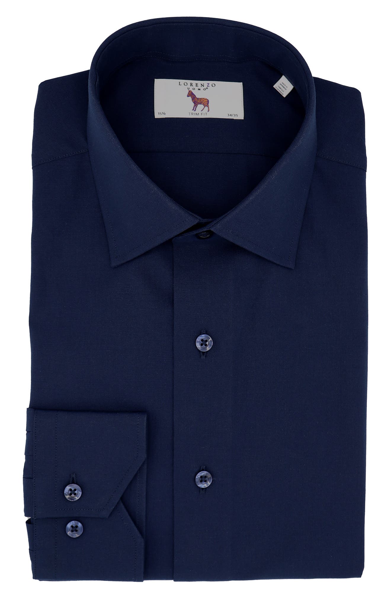 Lorenzo Uomo Trim Fit Stretch Dress Shirt